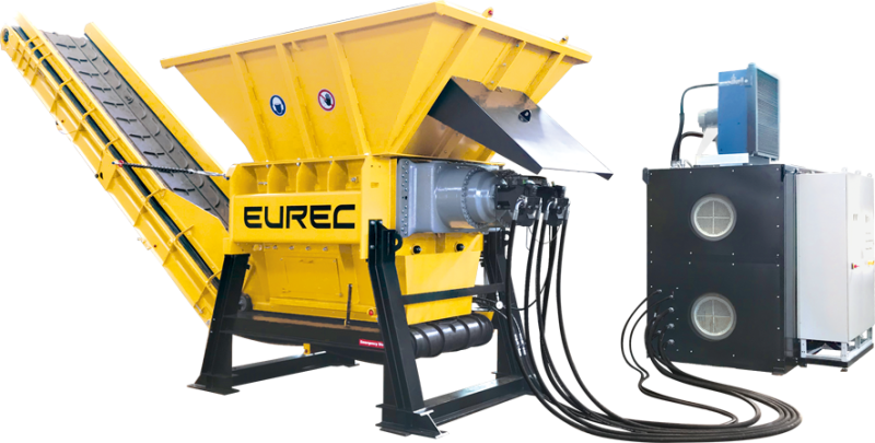 双轴撕碎机 引进德国EUREC技术 垃圾撕碎机